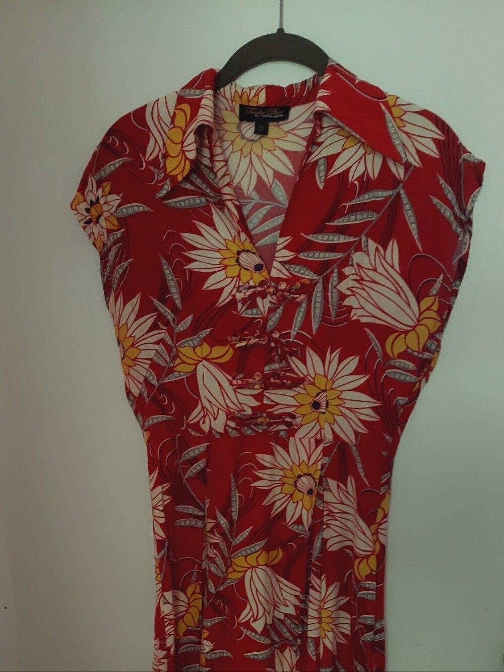 Trashy Diva Red Waterlilies Day Dress - Picture 1 of 6